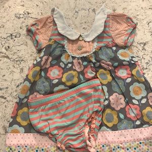 Matilda Jane dress and matching diaper cover/bloomers